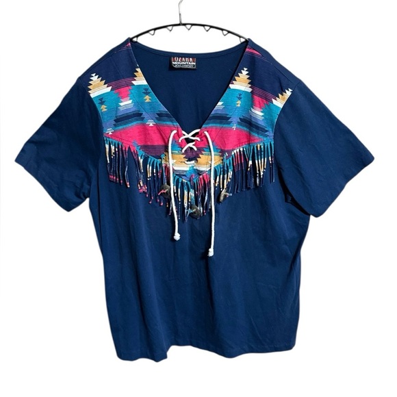 Ozark Mountain Tops - Ozark Mountain Vintage Blue Top